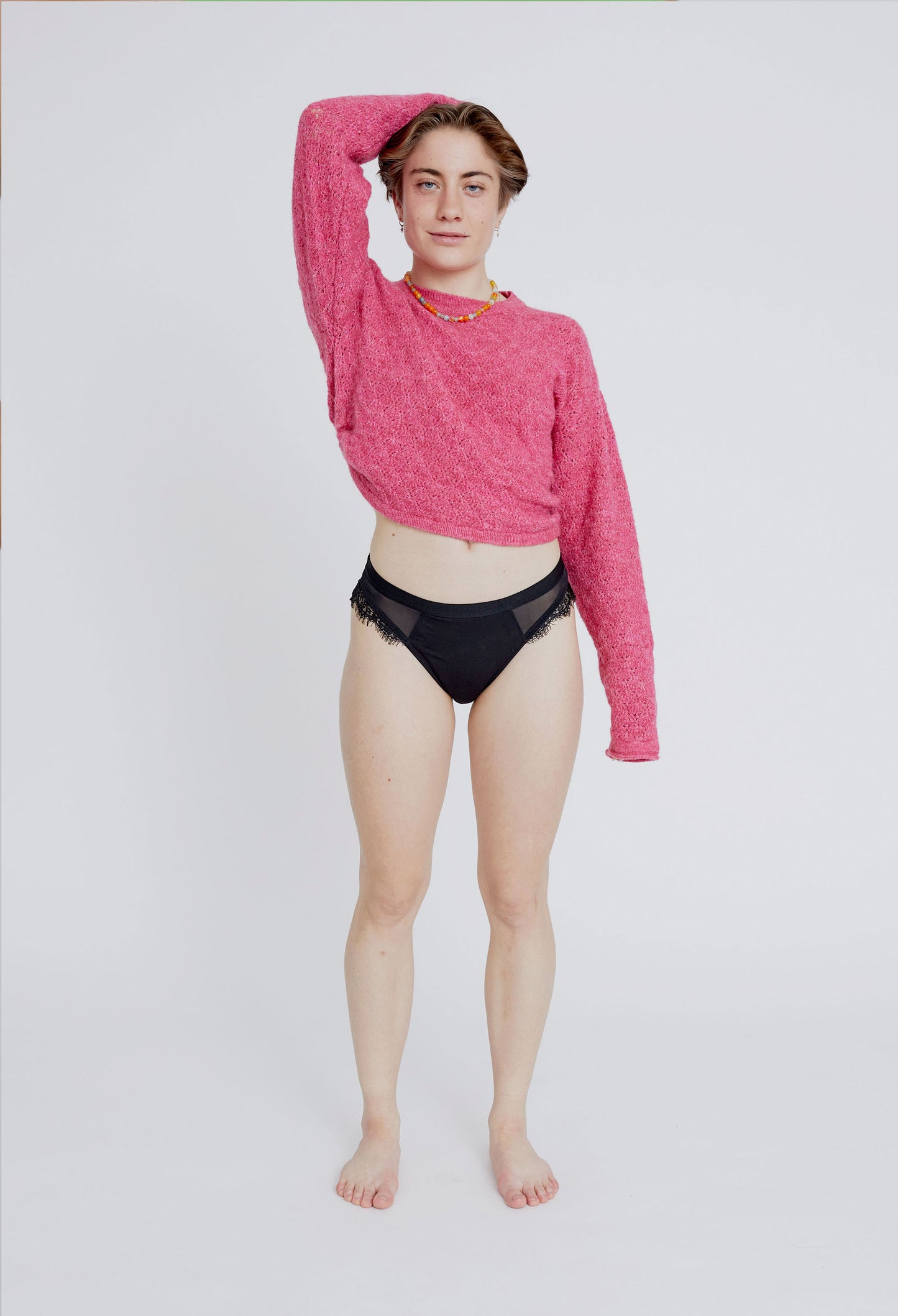 Josephine Lace Thong Black